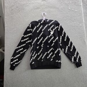 ELEVENPARIS x Playboy Men Hoodie L  Black Graphic AOP Bunny All Over Print